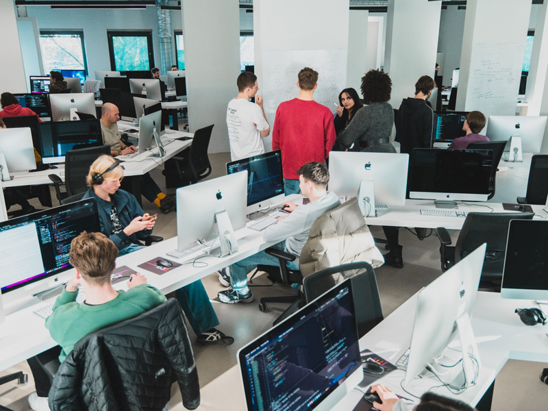 Codam students working